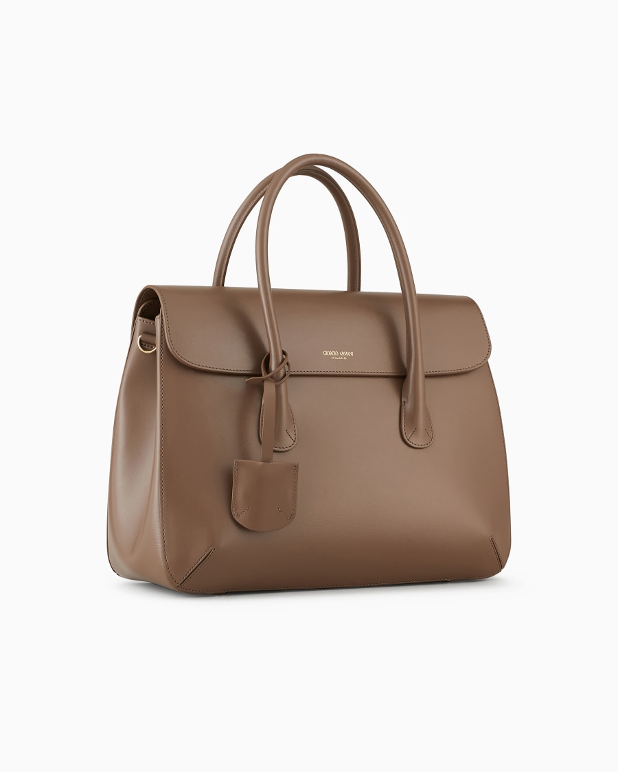The world of armani BAULETTO GRANDE LA PRIMA IN PELLE PALMELLATA Nuovo