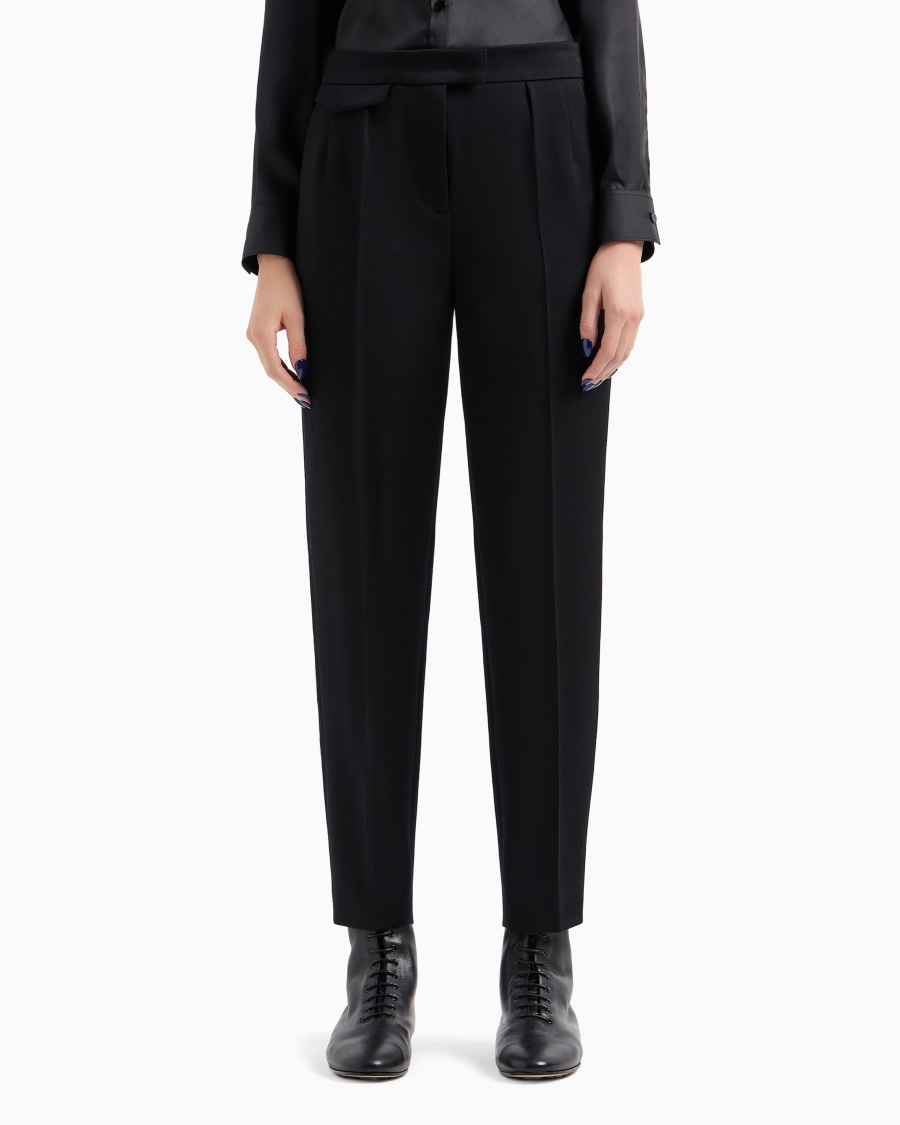 The world of armani PANTALONI DRITTI IN LANA VERGINE Pezzi Unici
