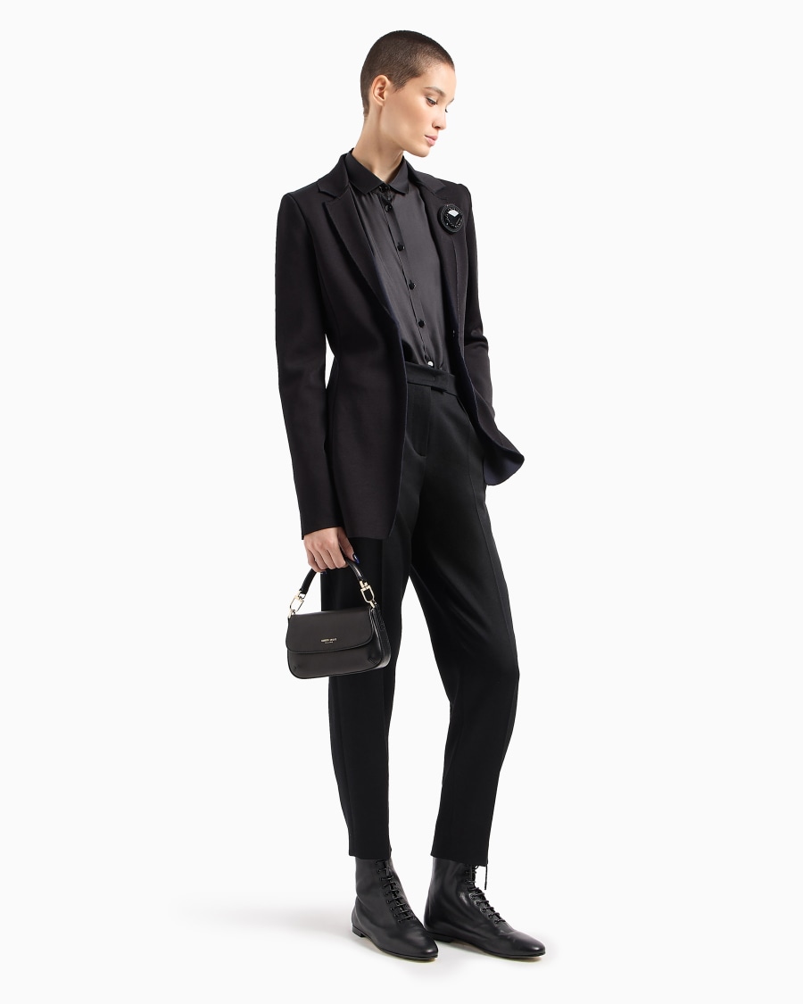 The world of armani PANTALONI DRITTI IN LANA VERGINE Pezzi Unici