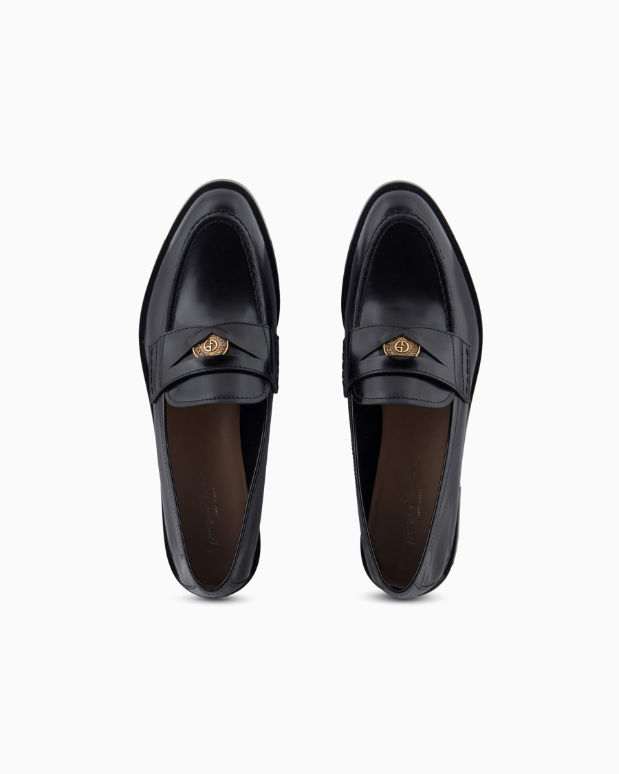 The world of armani MOCASSINI IN PELLE SPAZZOLATA Acquista Ora