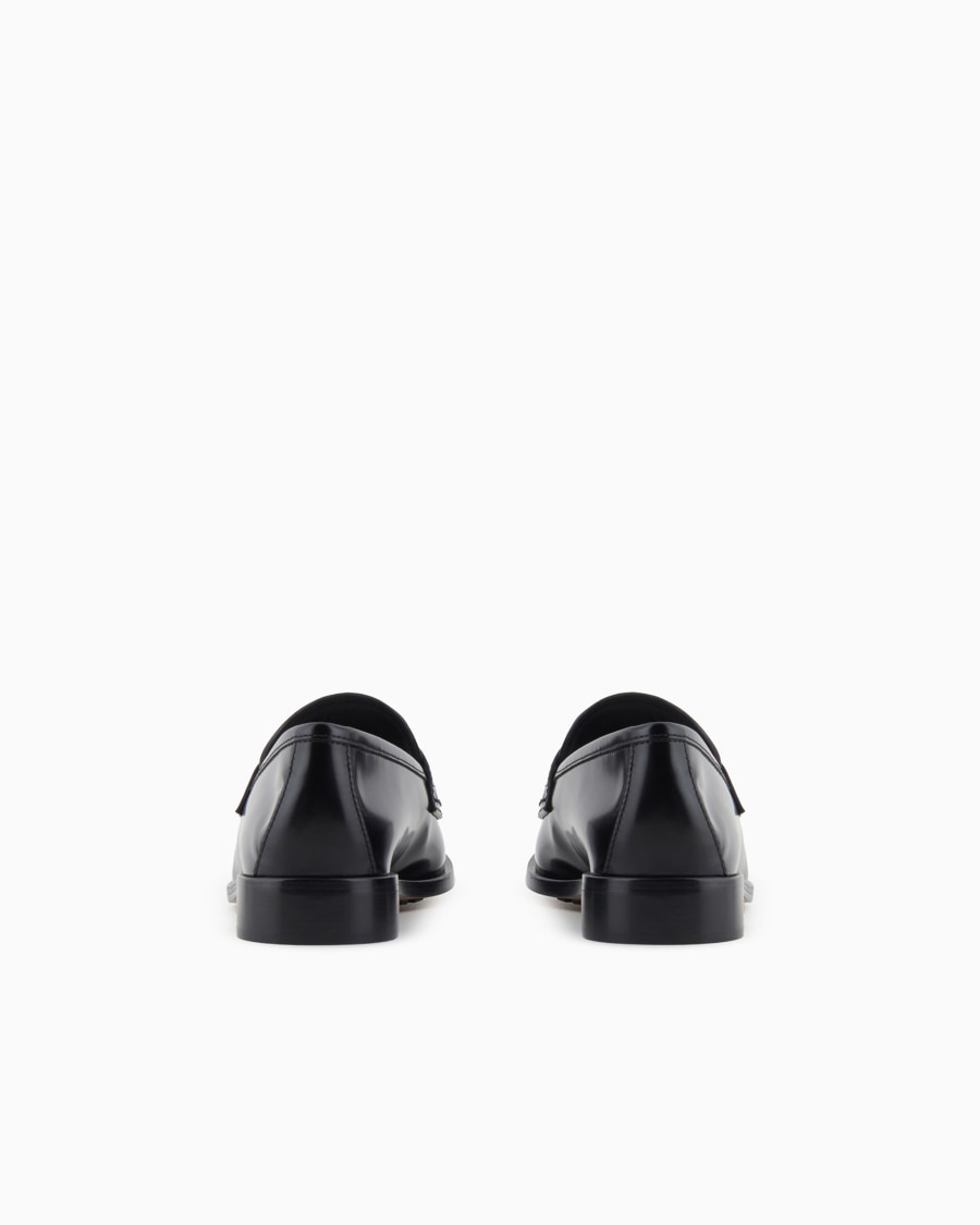The world of armani MOCASSINI IN PELLE SPAZZOLATA Acquista Ora