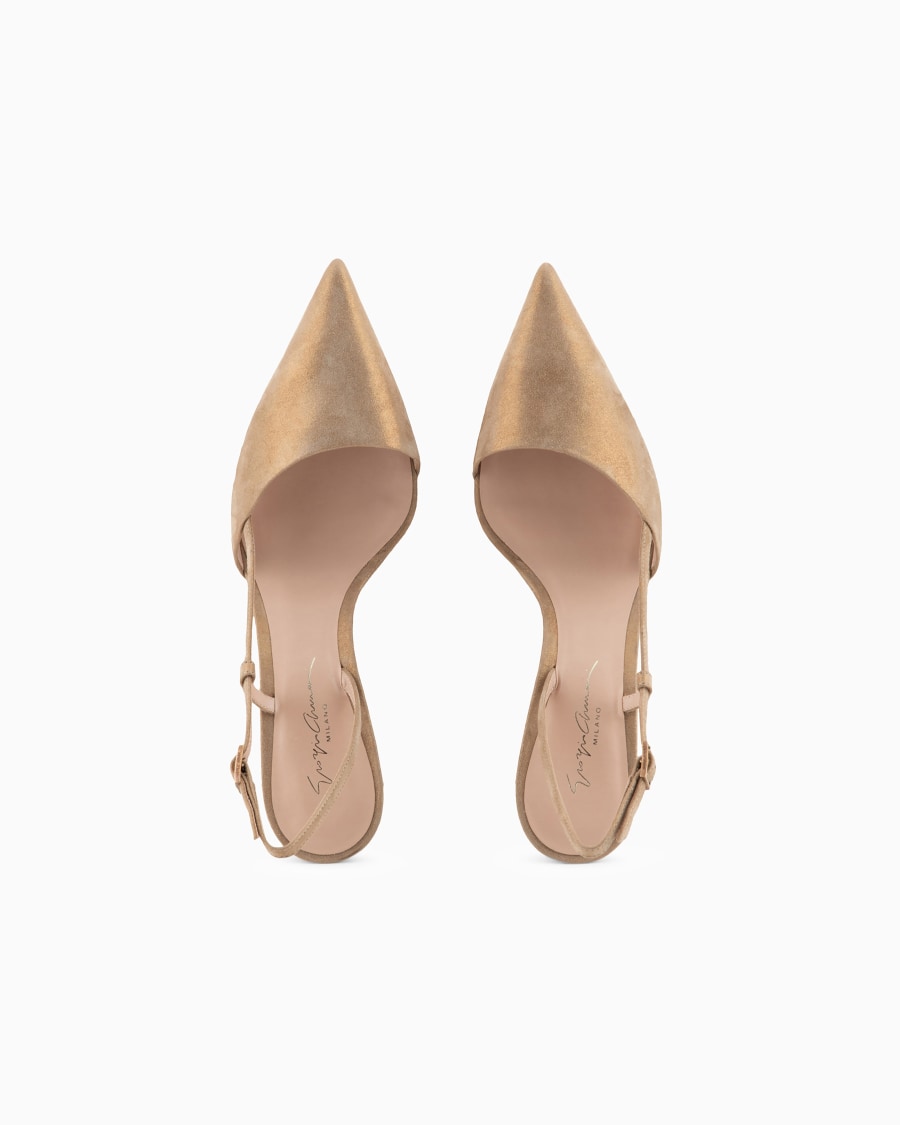 The world of armani SLINGBACK IN PELLE SCAMOSCIATA LAMINATA Promozione Limitata