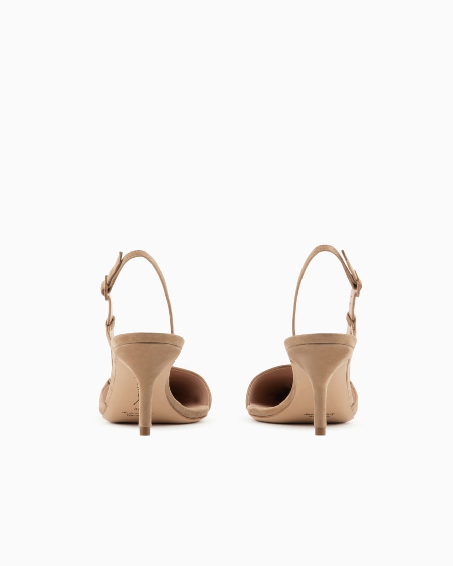 The world of armani SLINGBACK IN PELLE SCAMOSCIATA LAMINATA Promozione Limitata