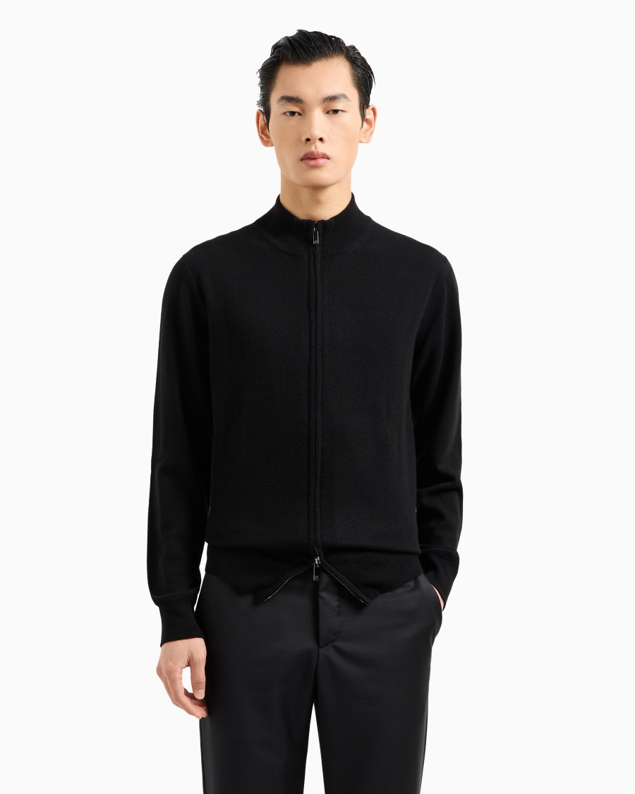 The world of armani CARDIGAN CON ZIP IN CASHMERE Flash Sale