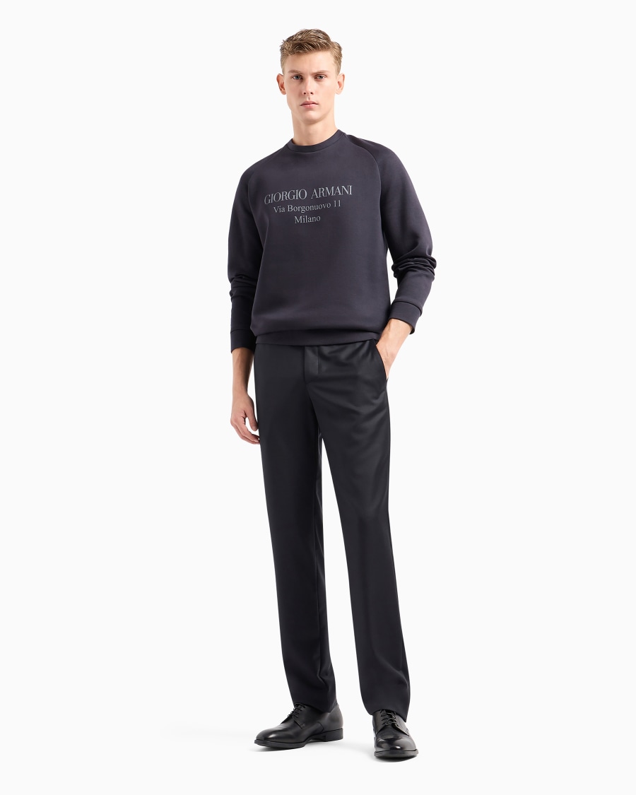The world of armani FELPA BORGONUOVO 11 IN DOPPIO JERSEY DI COTONE Novità