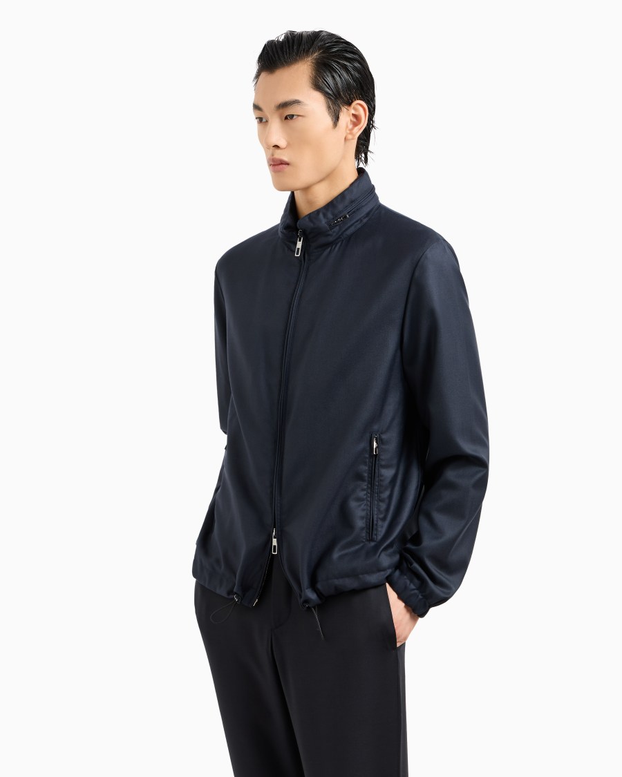 The world of armani BLOUSON ICON IN GABARDINE DI MISTO CASHMERE Saldi