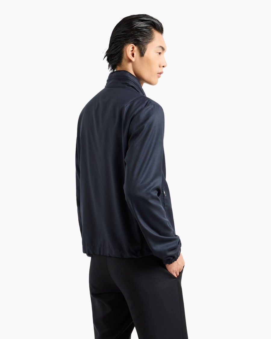 The world of armani BLOUSON ICON IN GABARDINE DI MISTO CASHMERE Saldi