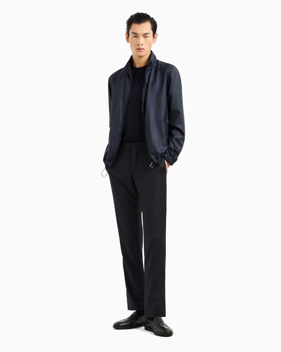 The world of armani BLOUSON ICON IN GABARDINE DI MISTO CASHMERE Saldi