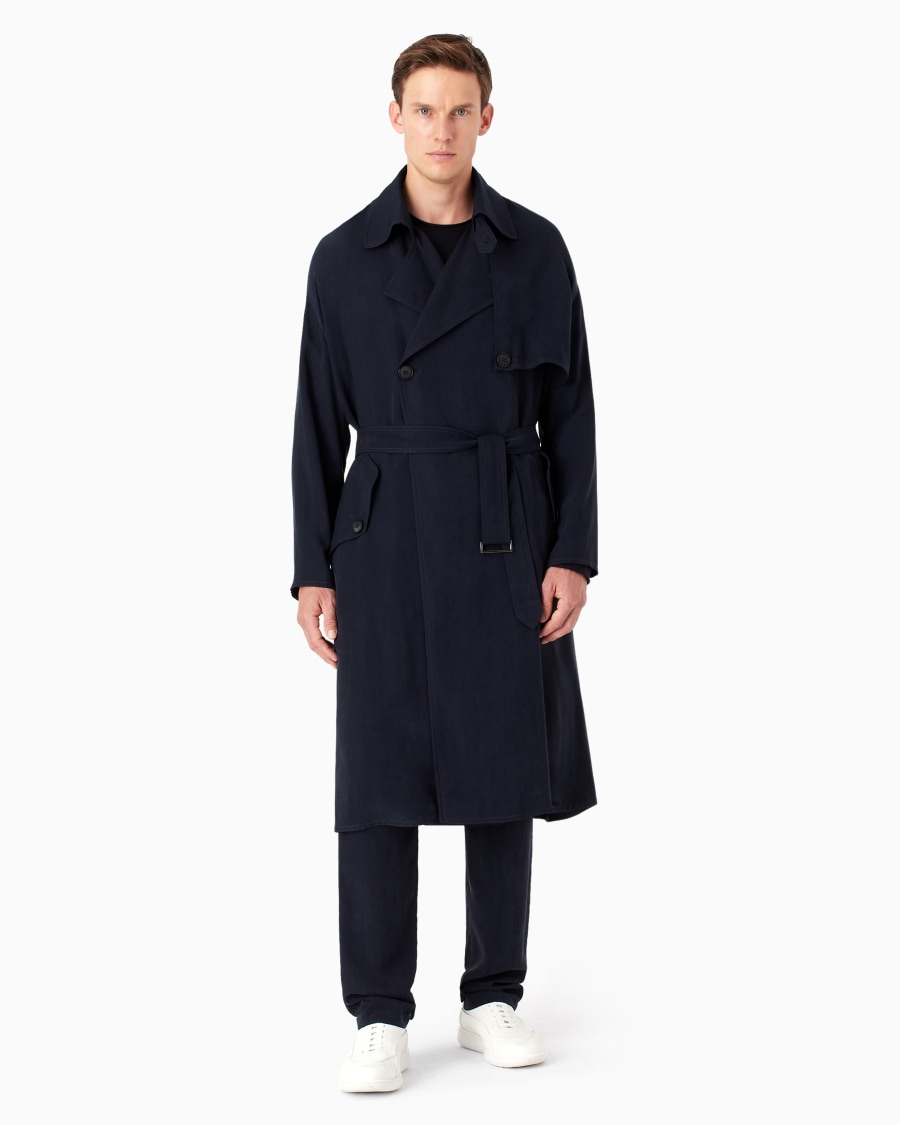 The world of armani TRENCH DOPPIOPETTO ICON IN CUPRO Offerte