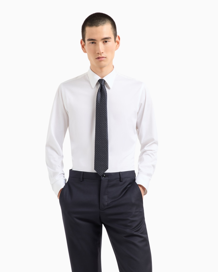 The world of armani CRAVATTA IN SETA JACQUARD MICRO POIS In Saldo