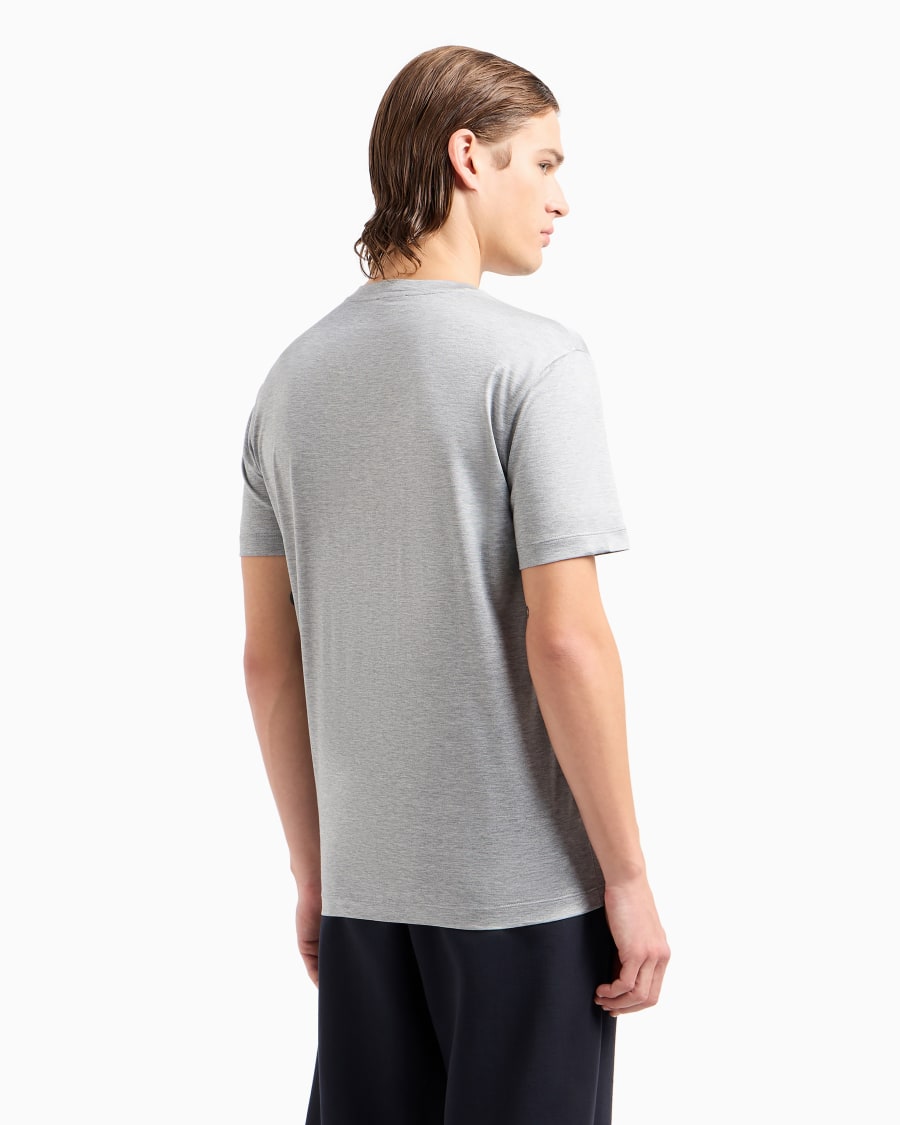 The world of armani T-SHIRT IN JERSEY RASATO DI MISTO SETA E COTONE Italia