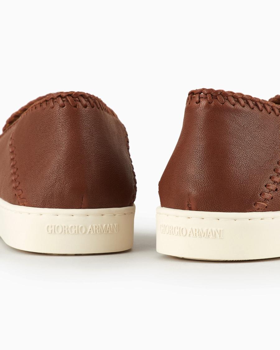 The world of armani GALLERIA 3 SLIP-ON IN NAPPA Nuovo
