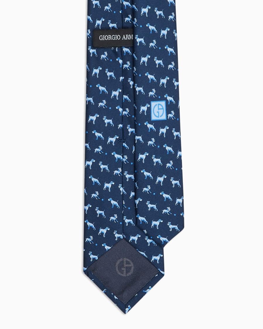 The world of armani CRAVATTA IN SETA STAMPA CAGNOLINI ASV Promozione