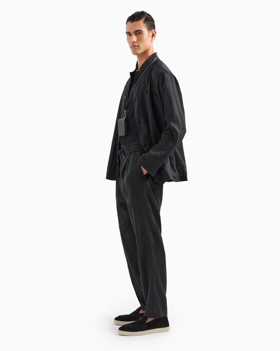 The world of armani GIACCA MONOPETTO IN TELA DI LINO Pezzi Unici