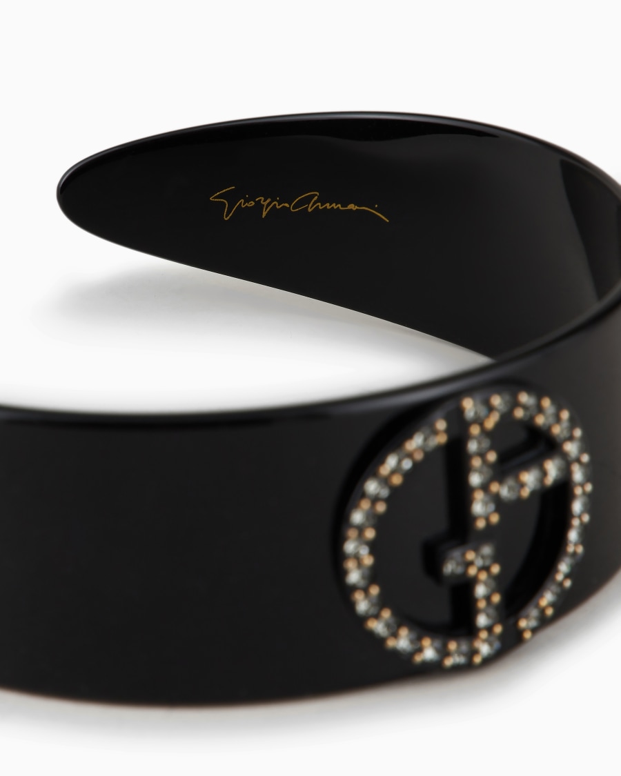 The world of armani CERCHIETTO CON LOGO CRISTALLI Negozi Online