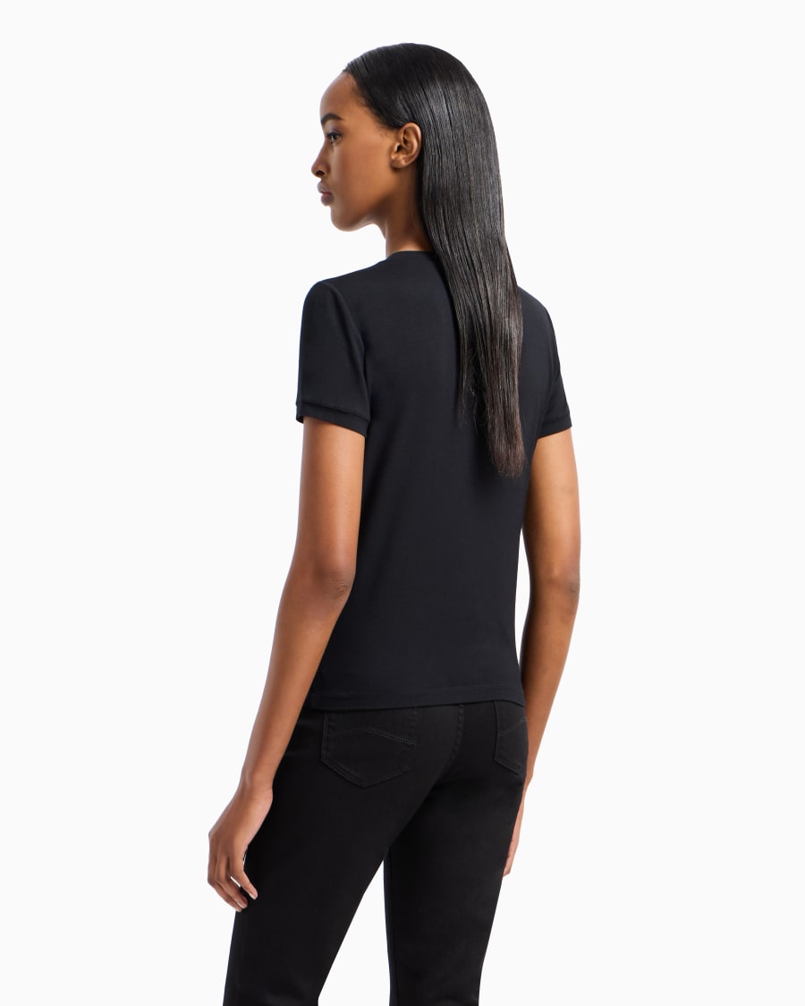 The world of armani T-SHIRT IN JERSEY DI VISCOSA STRETCH Acquista Ora