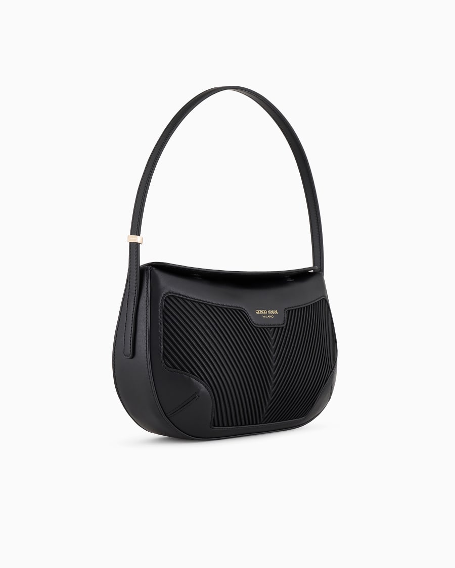 The world of armani BORSA A MANO LA PRIMA IN NAPPA PLISSÉ Consegna Veloce