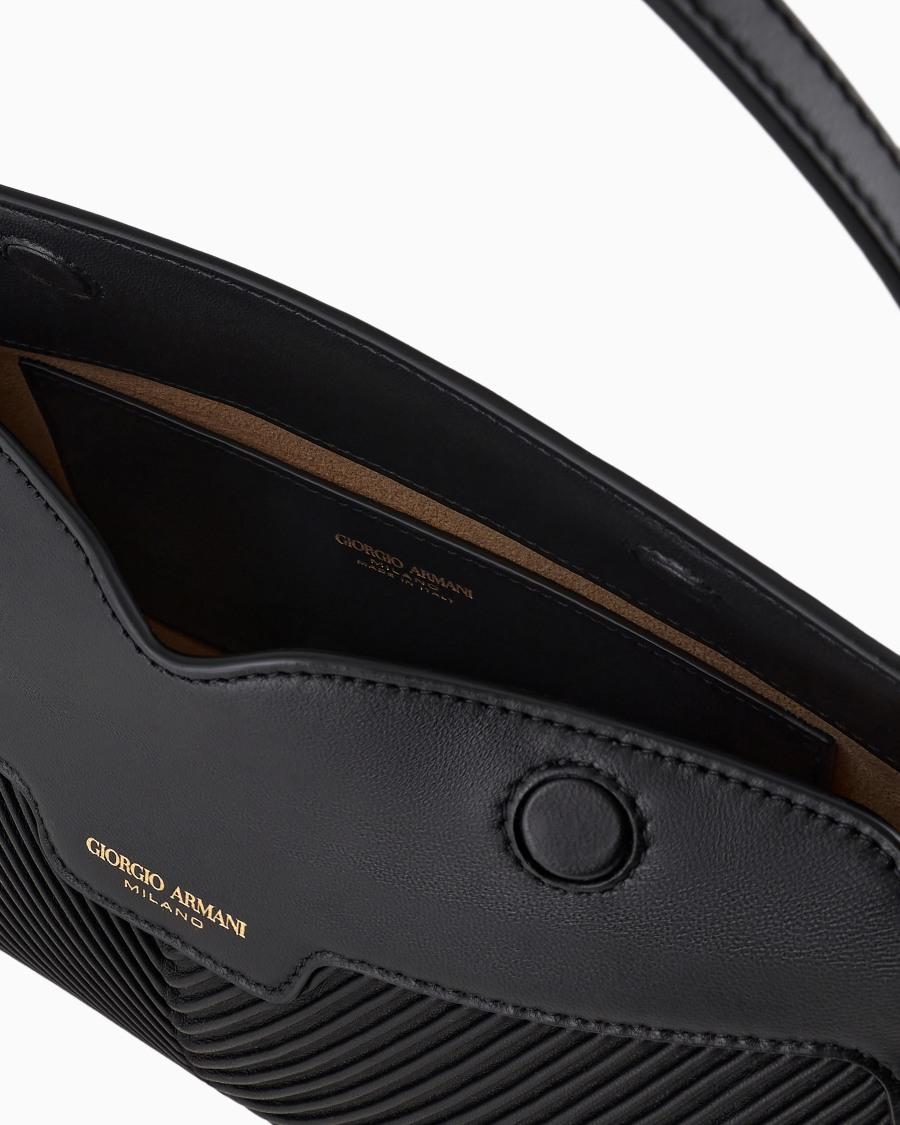The world of armani BORSA A MANO LA PRIMA IN NAPPA PLISSÉ Consegna Veloce