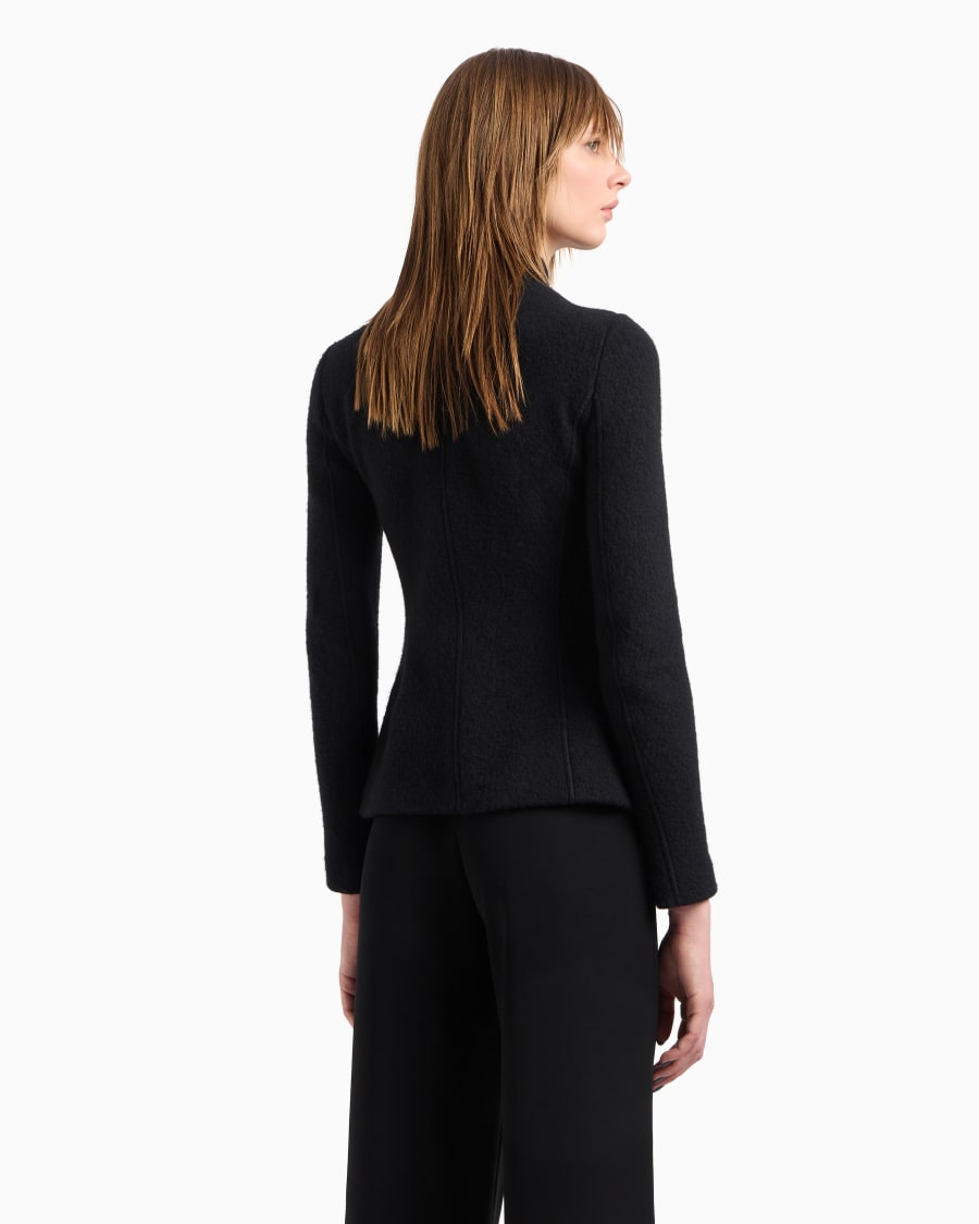 The world of armani GIACCA CON ZIP IN COTONE LANA E CASHMERE DOUBLE Promozione Limitata