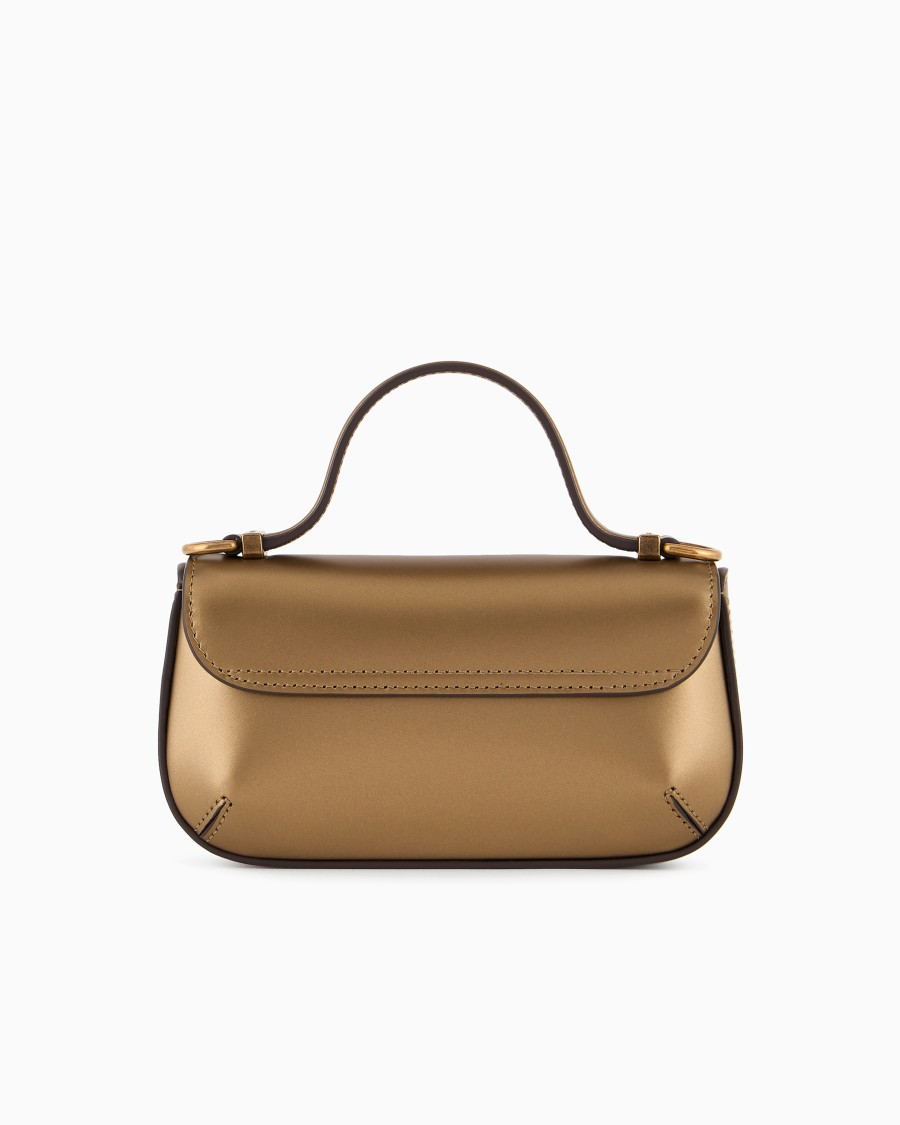 The world of armani MINI BORSA A MANO LA PRIMA IN PELLE LAMINATA Fino al 60% di sconto