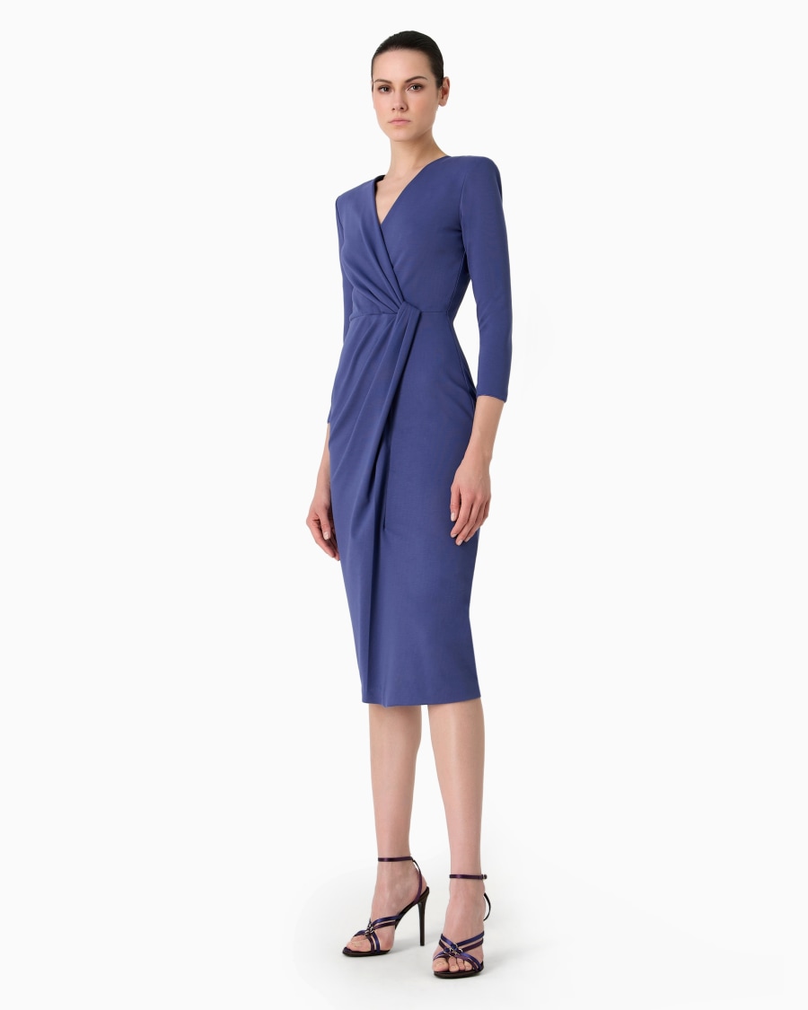 The world of armani ABITO LONGUETTE IN MISTO VISCOSA PUNTO MILANO Sconto