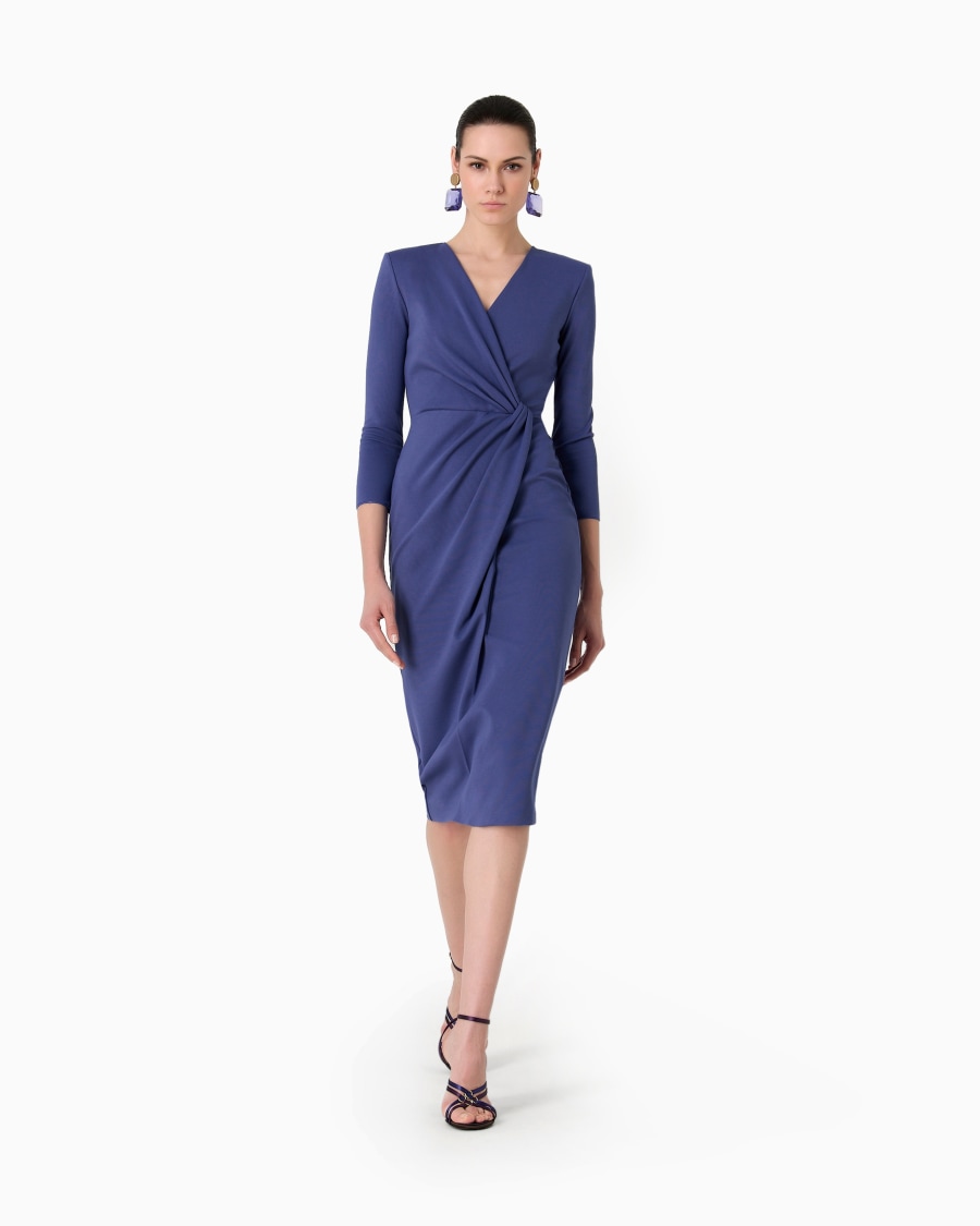 The world of armani ABITO LONGUETTE IN MISTO VISCOSA PUNTO MILANO Sconto
