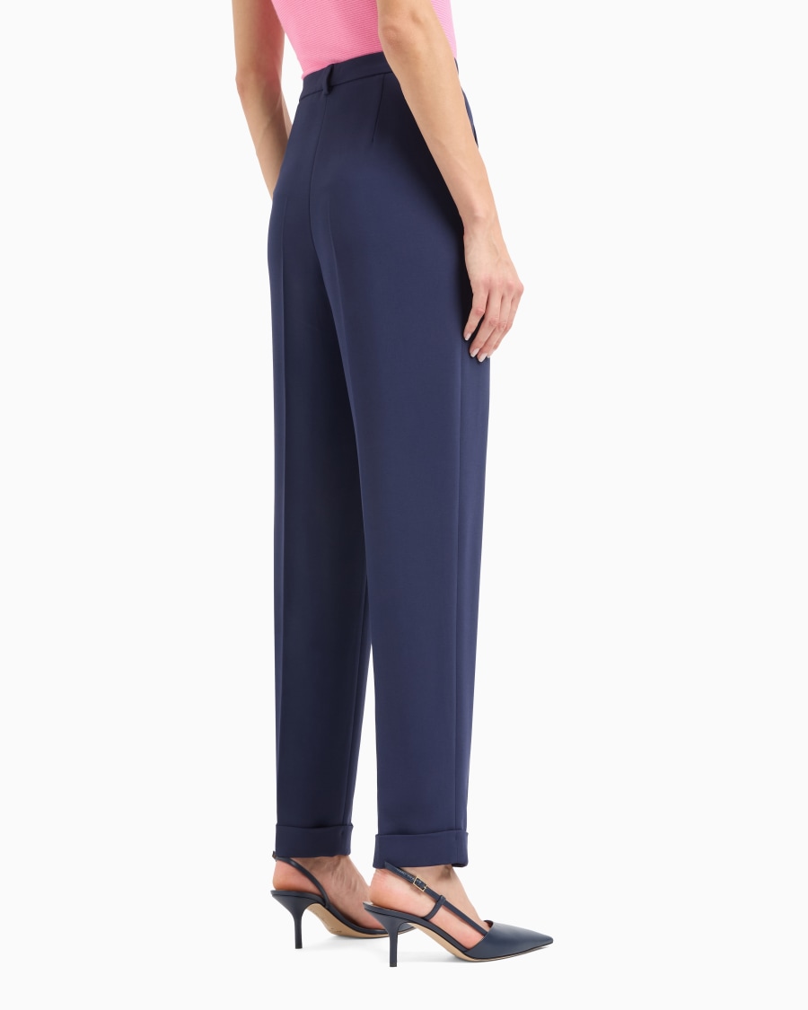 The world of armani PANTALONI DRITTI A UNA PINCE IN CADY DI VISCOSA Negozio