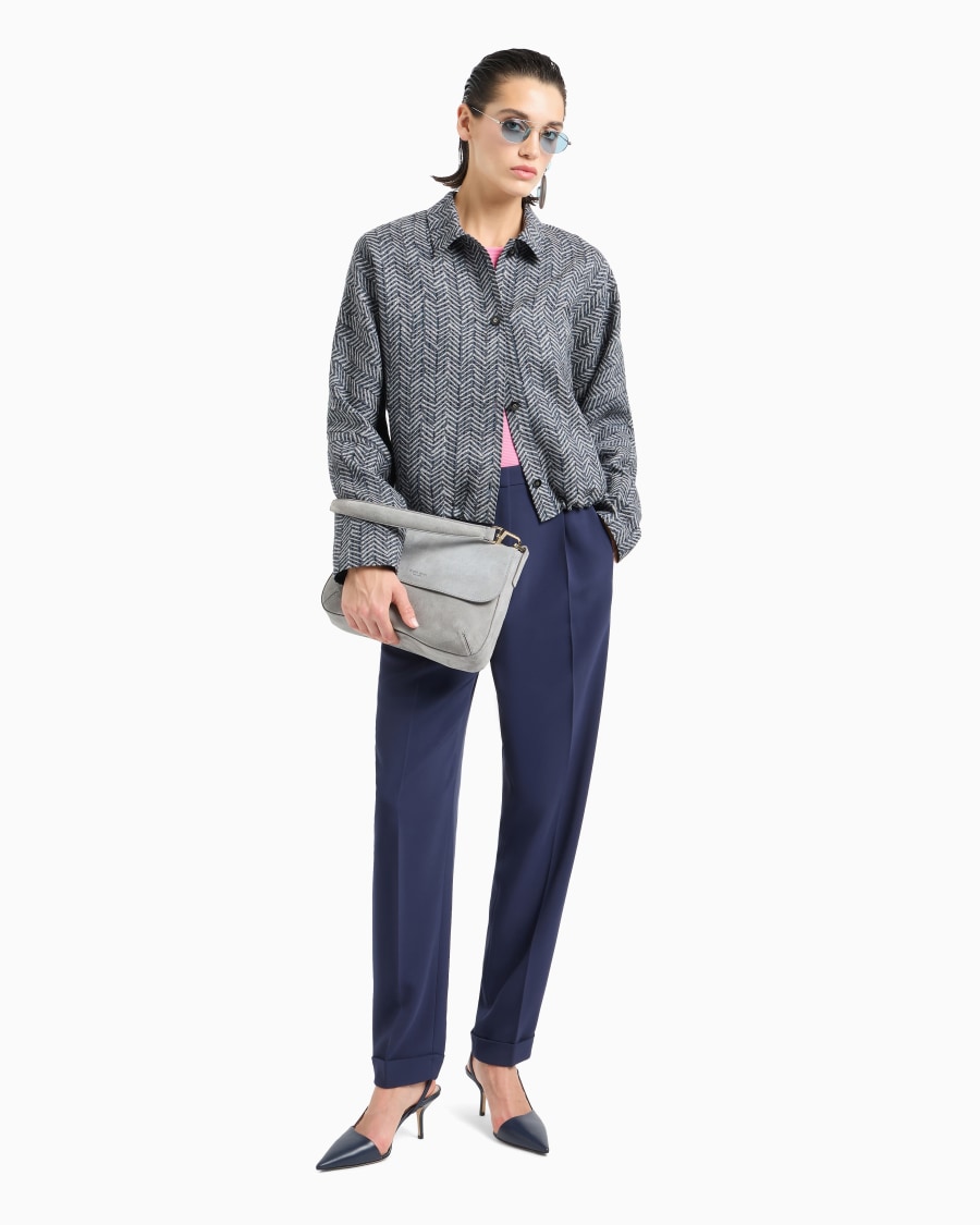 The world of armani PANTALONI DRITTI A UNA PINCE IN CADY DI VISCOSA Negozio