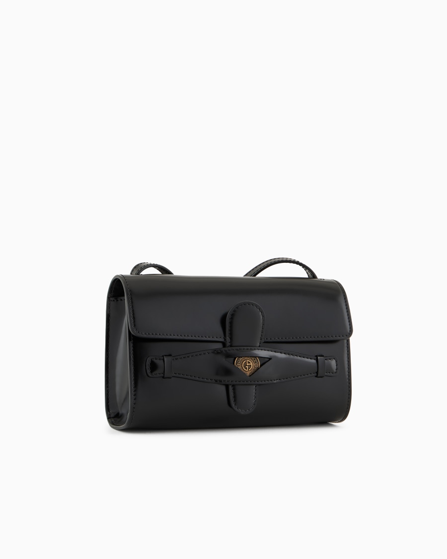 The world of armani DENIM COLLECTION CROSSBODY PICCOLA IN PELLE SPAZZOLATA Italy