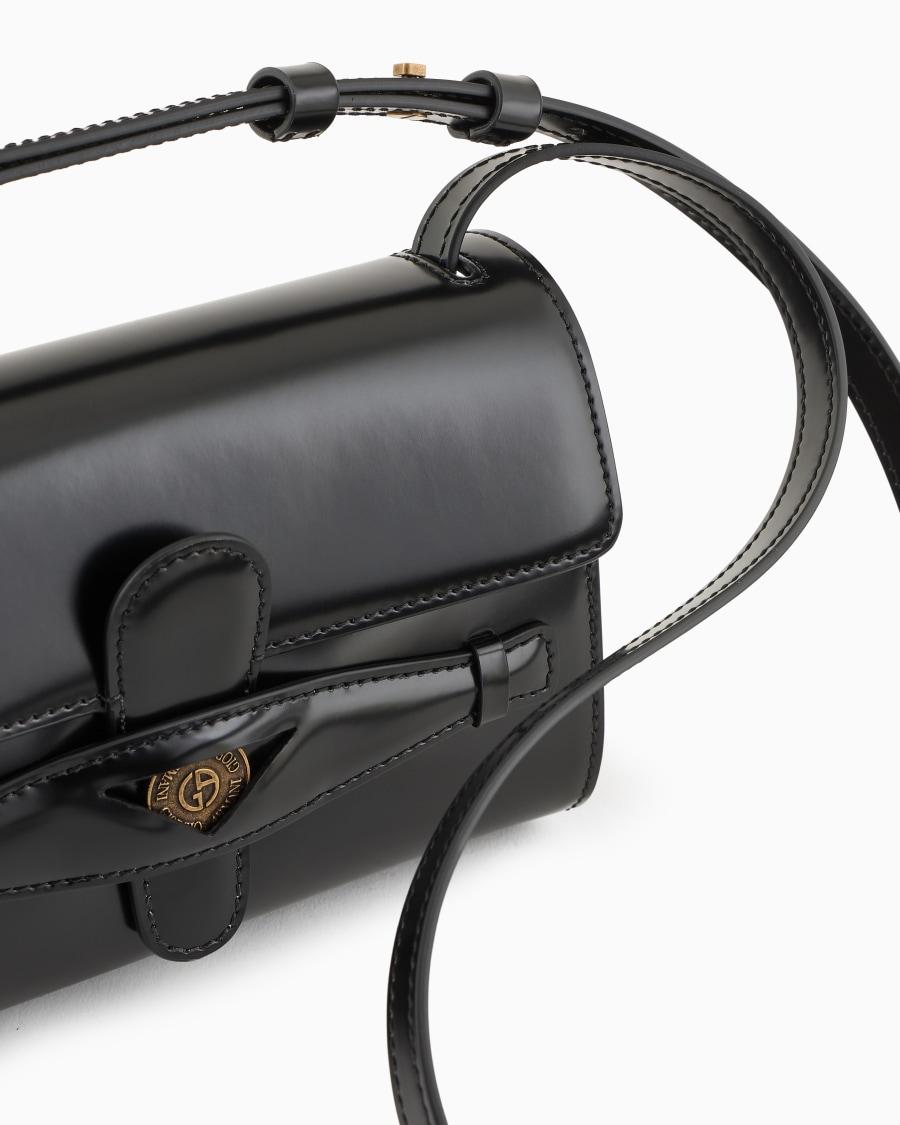 The world of armani DENIM COLLECTION CROSSBODY PICCOLA IN PELLE SPAZZOLATA Italy