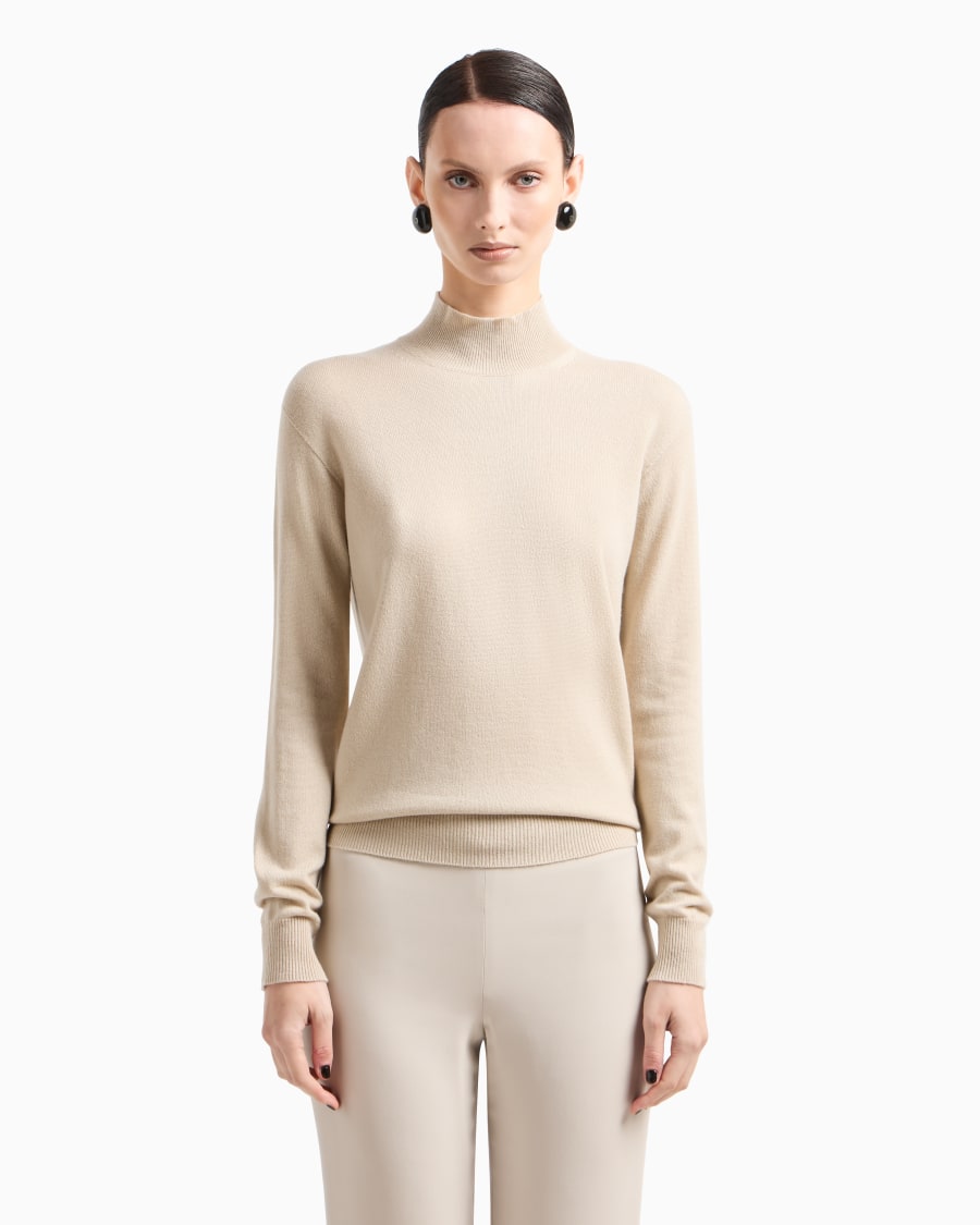 The world of armani MAGLIA CON COLLO A LUPETTO IN CASHMERE Italia