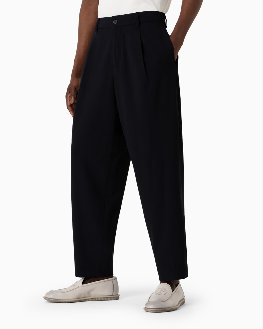 The world of armani PANTALONI A UNA PINCE IN LANA VERGINE In Linea