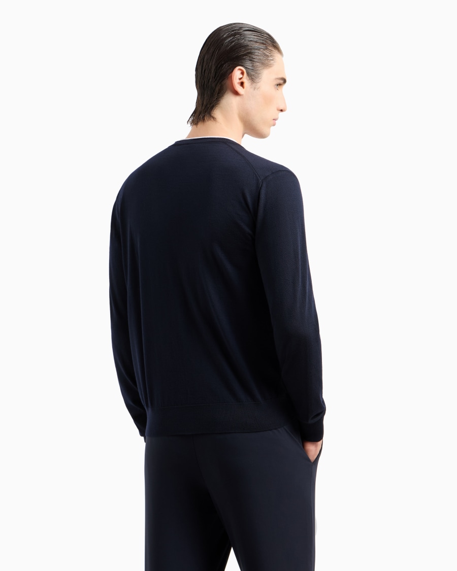 The world of armani CARDIGAN CON BOTTONI IN LANA VERGINE Nuovo