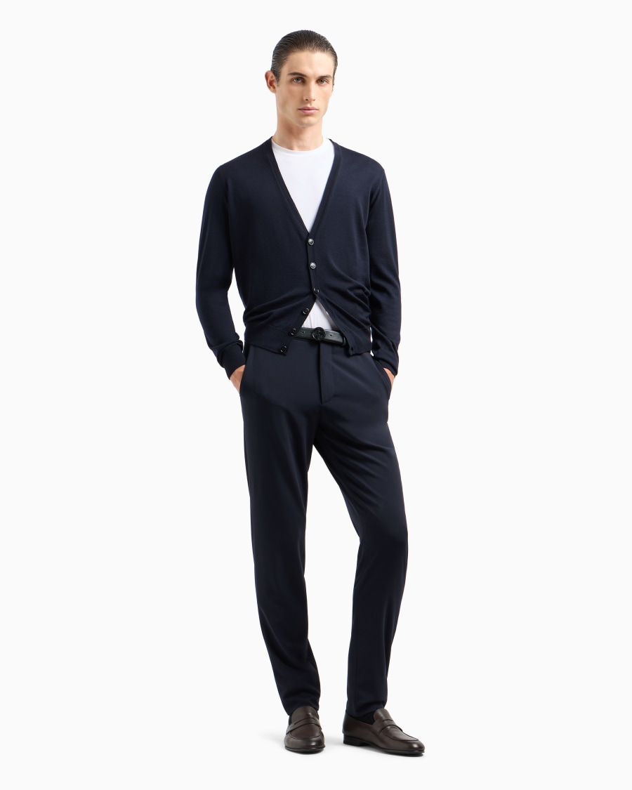 The world of armani CARDIGAN CON BOTTONI IN LANA VERGINE Nuovo