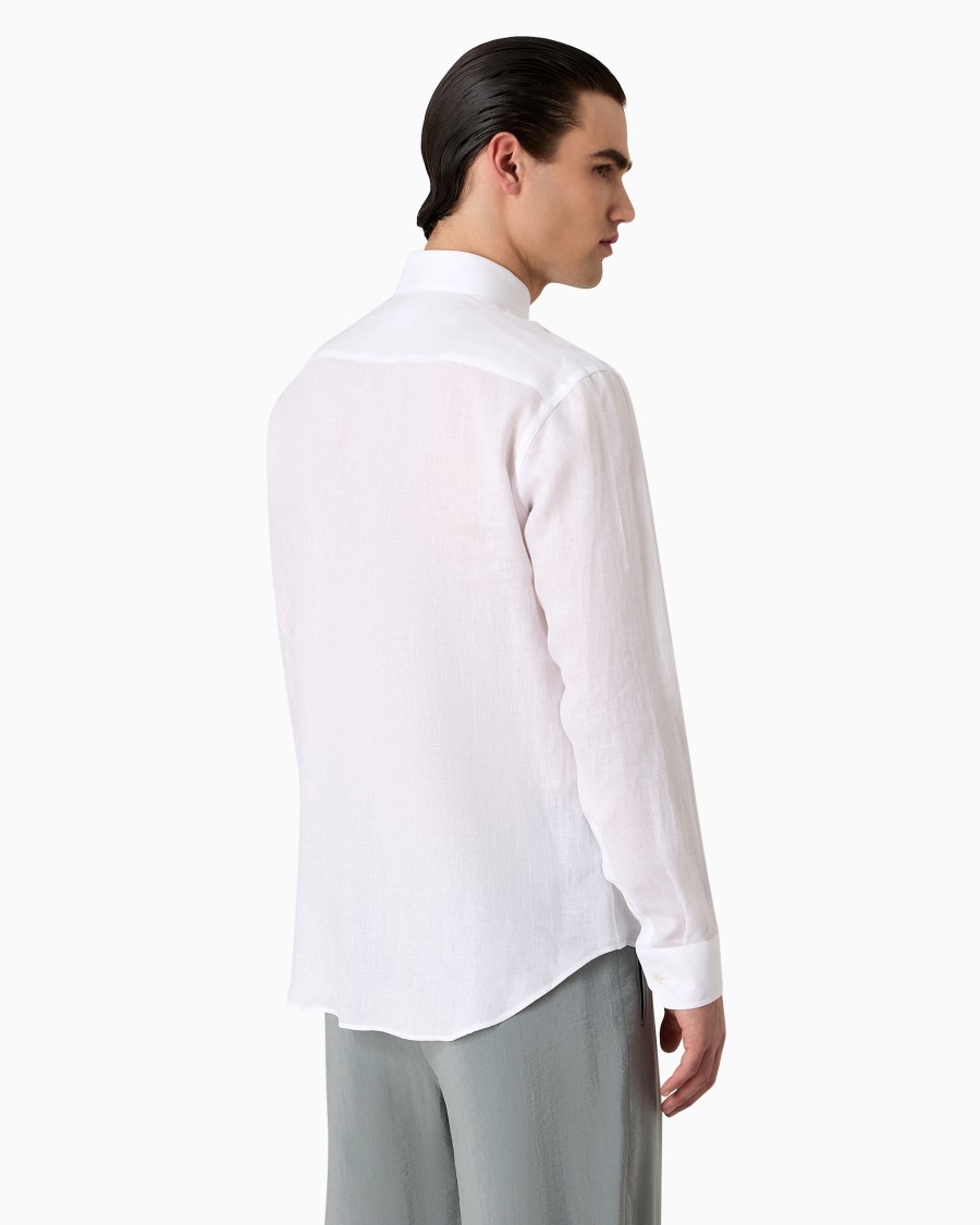 The world of armani CAMICIA REGULAR FIT IN LINO Promozione