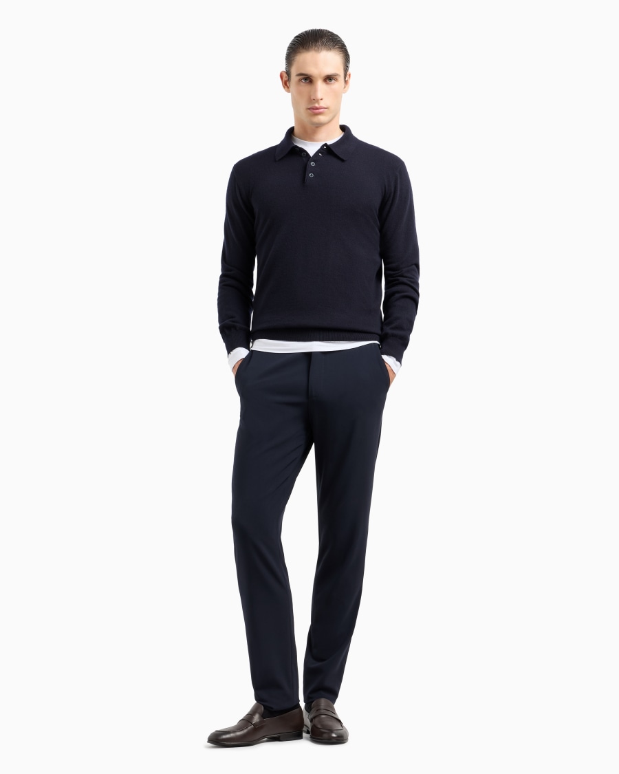 The world of armani POLO A MANICHE LUNGHE IN CASHMERE Soddisfazione Garantita