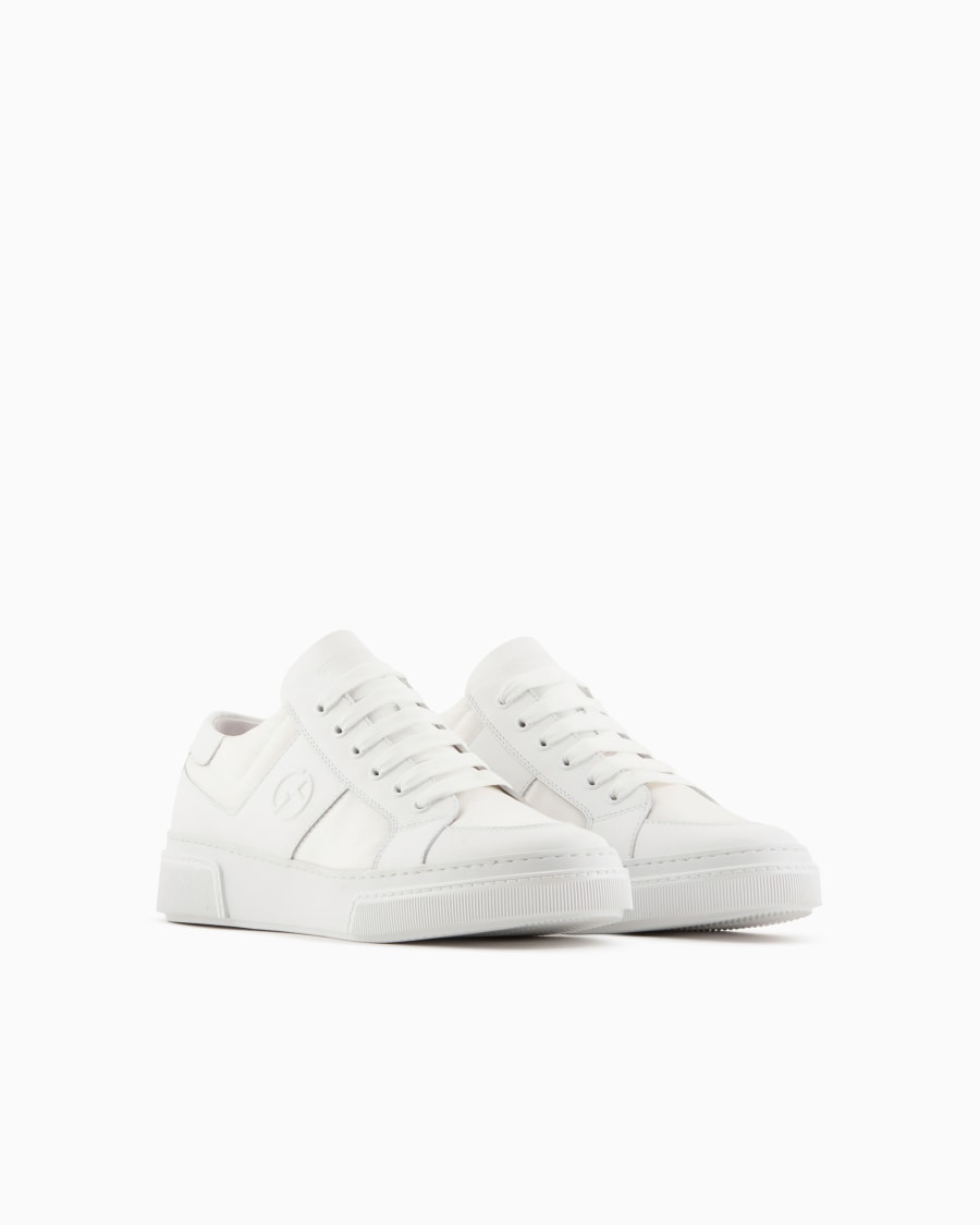The world of armani SNEAKERS IN PELLE E TESSUTO Qualità Garantita