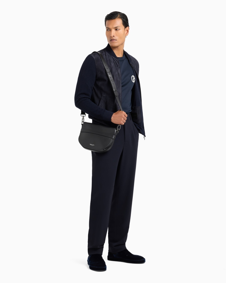 The world of armani T-SHIRT GIROCOLLO IN INTERLOCK DI COTONE Negozi Online
