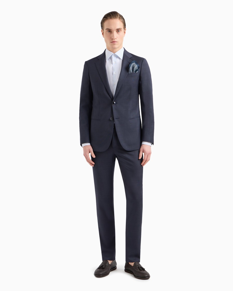 The world of armani CAMICIA REGULAR FIT IN COTONE MICROARMATURATO Convenienza