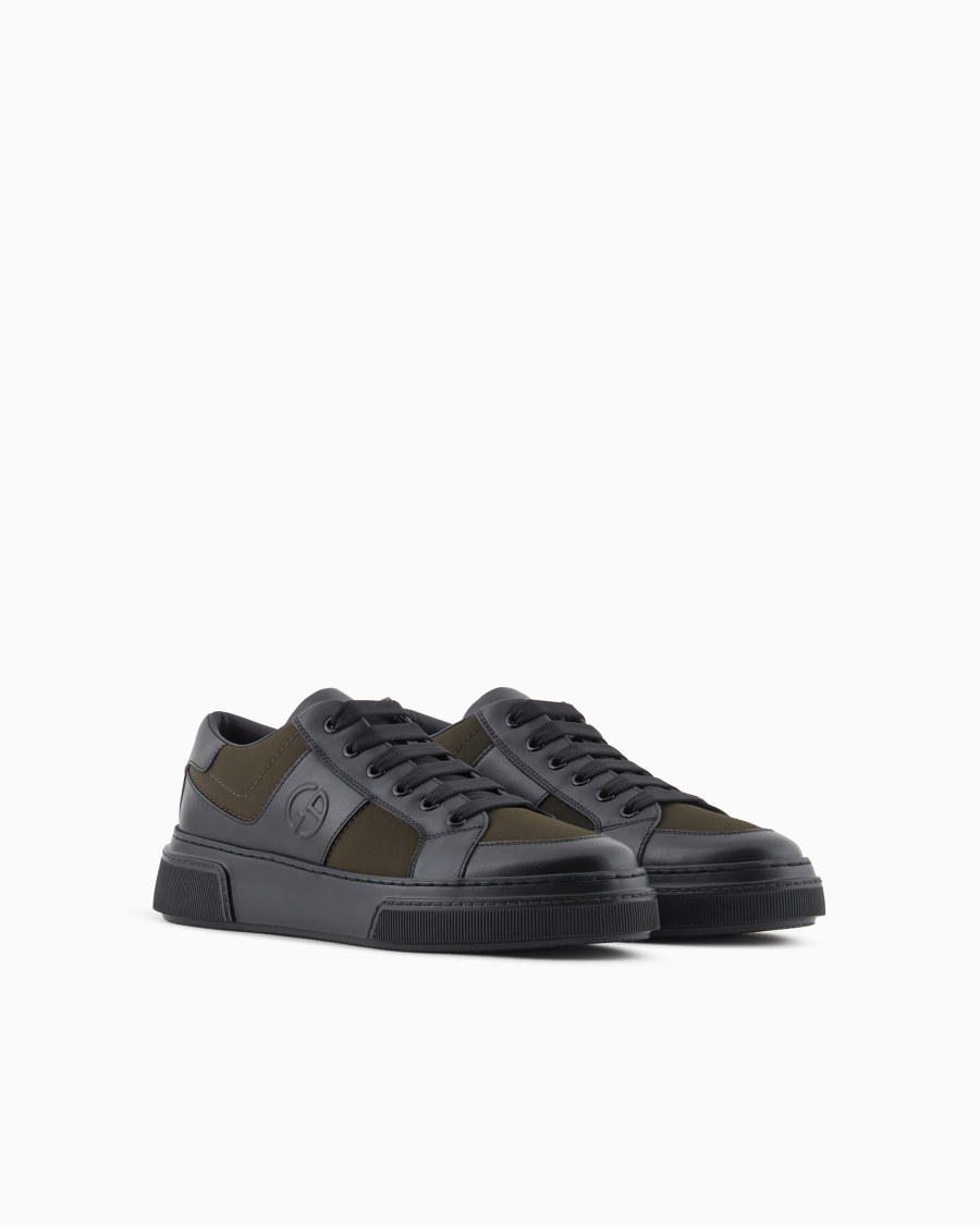 The world of armani SNEAKERS IN PELLE E TESSUTO Online
