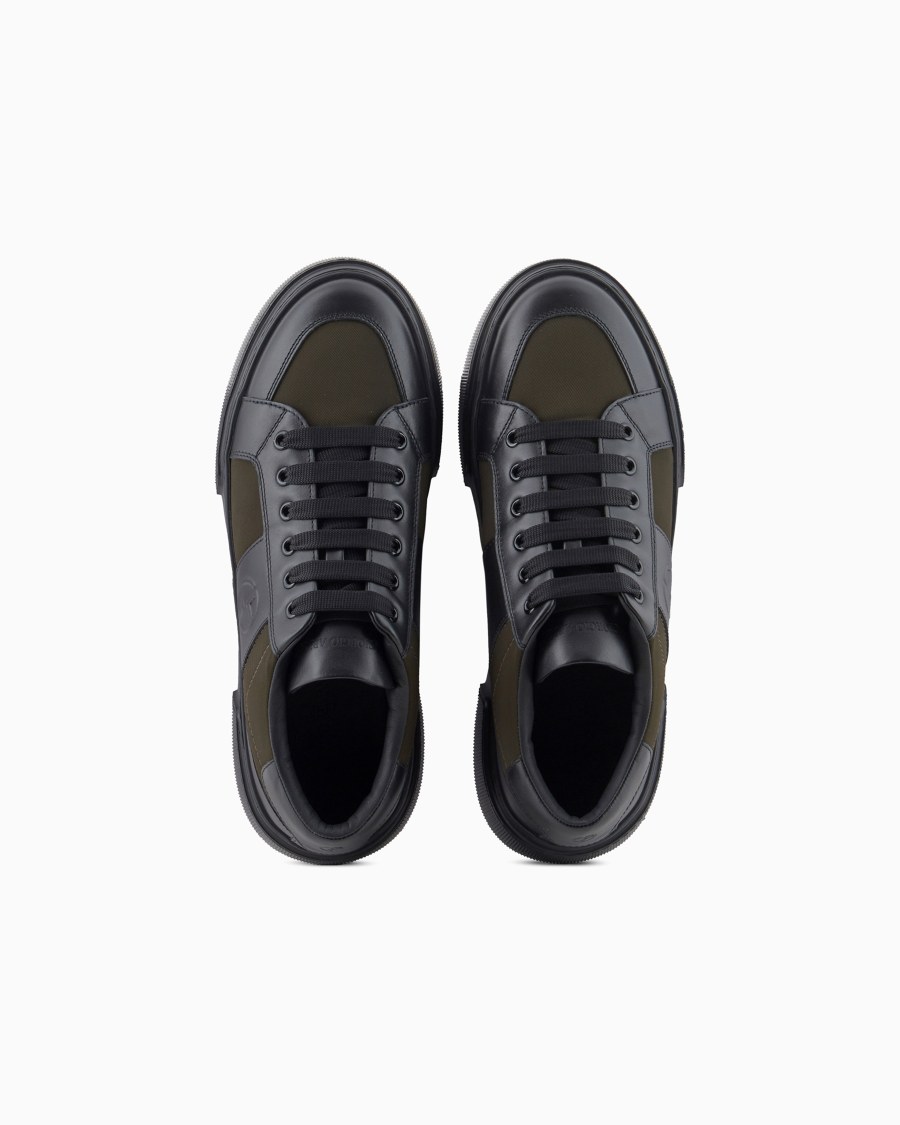 The world of armani SNEAKERS IN PELLE E TESSUTO Online