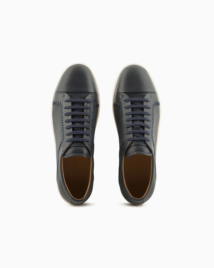 The world of armani SNEAKERS IN NAPPA In Vendita