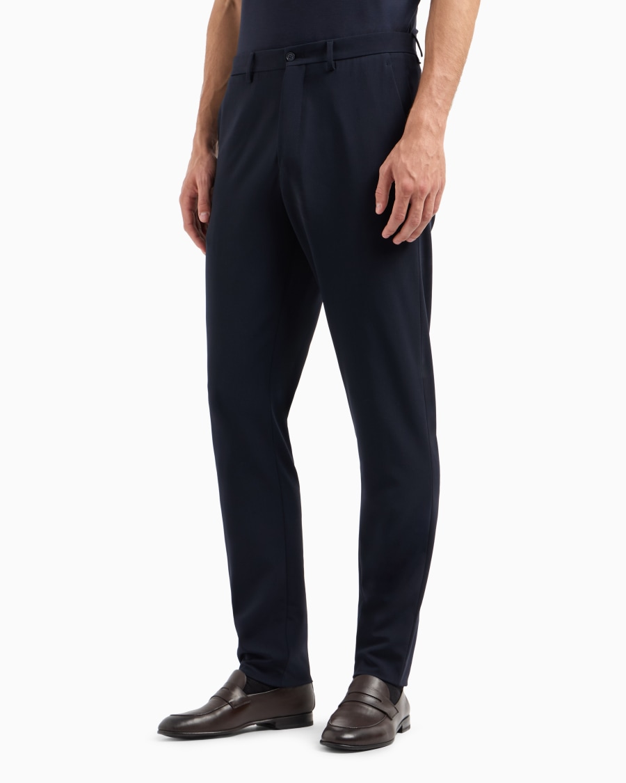 The world of armani PANTALONI IN TELA DI LANA BISTRETCH Offerte