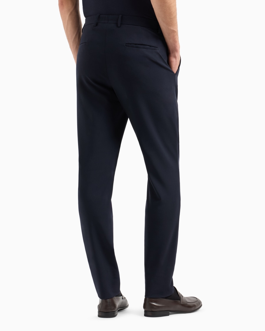 The world of armani PANTALONI IN TELA DI LANA BISTRETCH Offerte