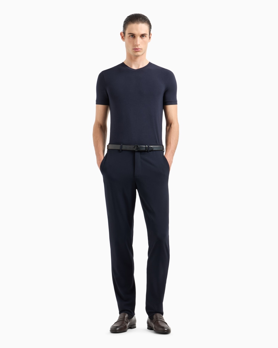 The world of armani PANTALONI IN TELA DI LANA BISTRETCH Offerte