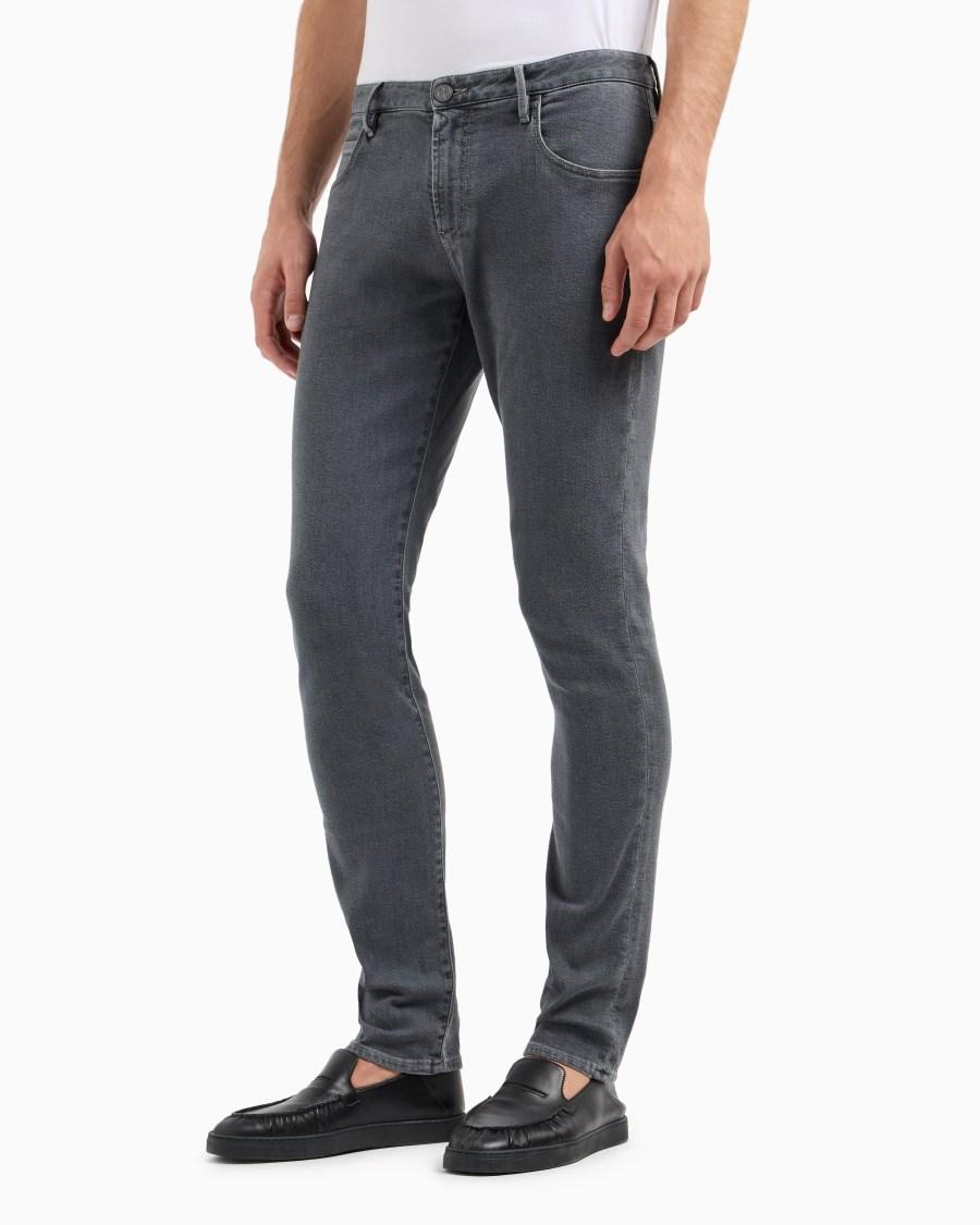 The world of armani PANTALONE 5 TASCHE SLIM FIT IN DENIM DI COTONE STRETCH Vendita Economica