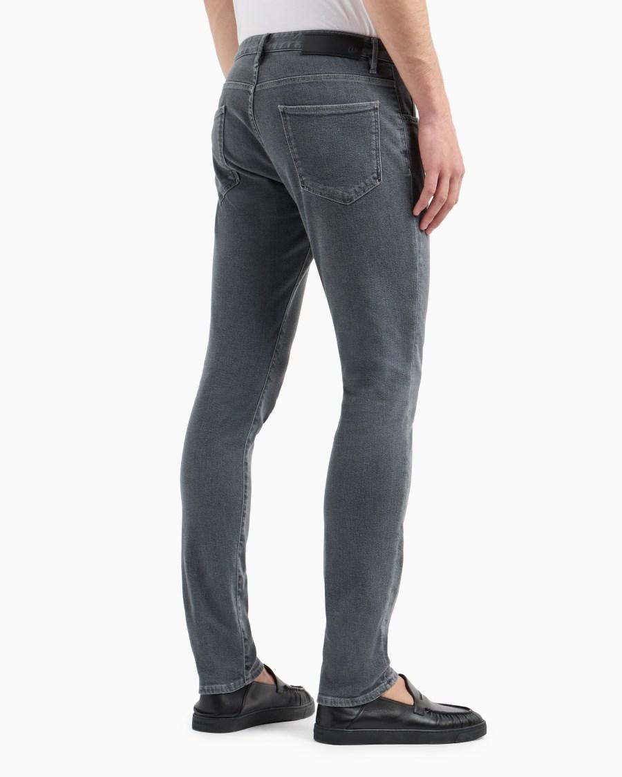 The world of armani PANTALONE 5 TASCHE SLIM FIT IN DENIM DI COTONE STRETCH Vendita Economica