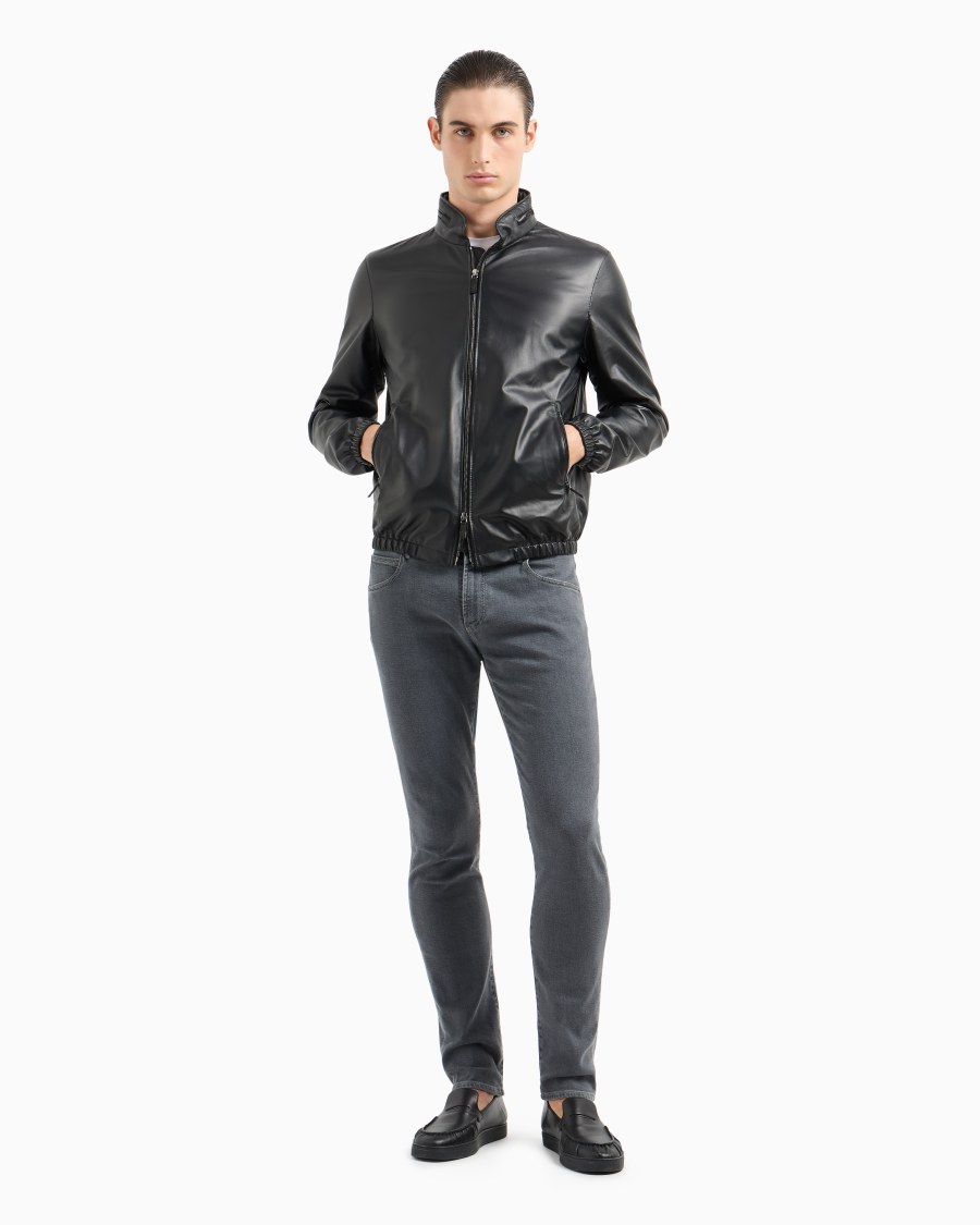 The world of armani PANTALONE 5 TASCHE SLIM FIT IN DENIM DI COTONE STRETCH Vendita Economica