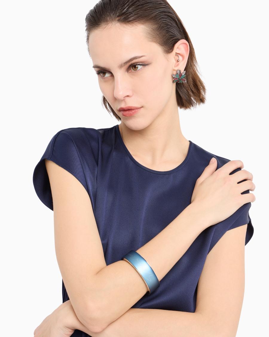 The world of armani BRACCIALE RIGIDO CON LOGO SIGNATURE Italy
