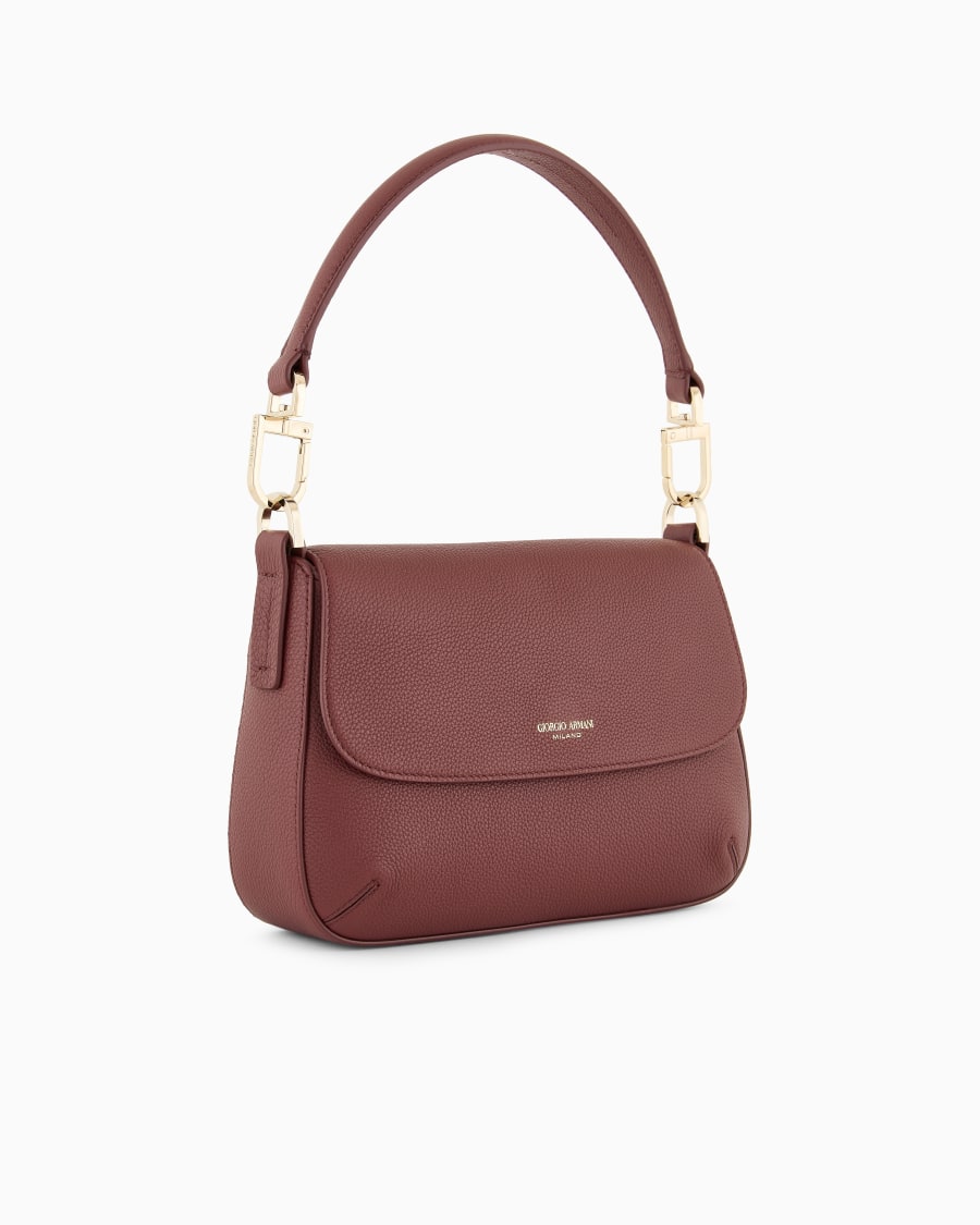The world of armani BORSA A MANO PICCOLA LA PRIMA SOFT IN PELLE GRANATA ASV Vendita